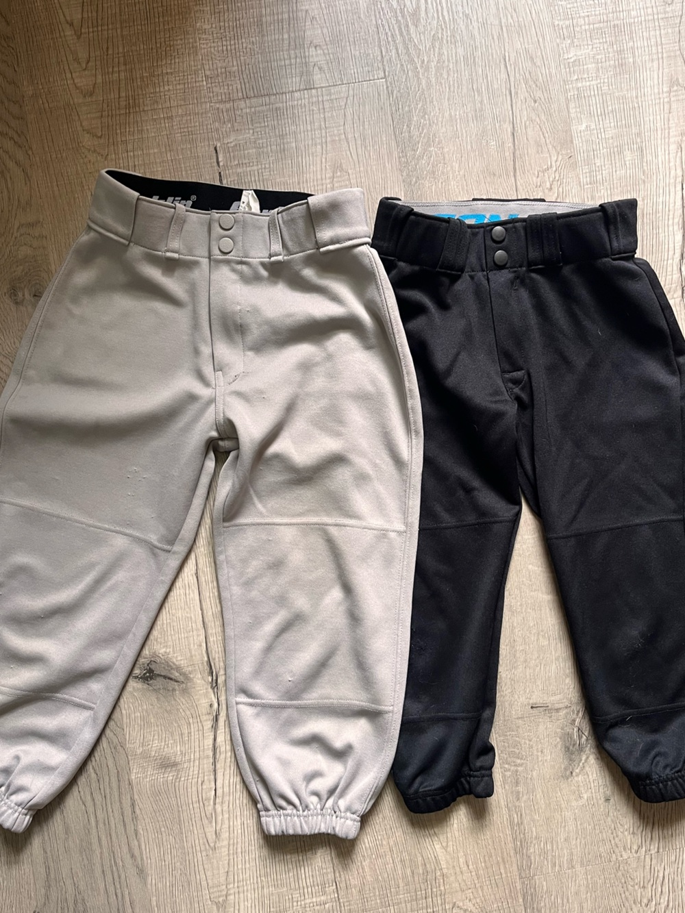 Kids Softball or Baseball Pants - Black and Light Gray, used